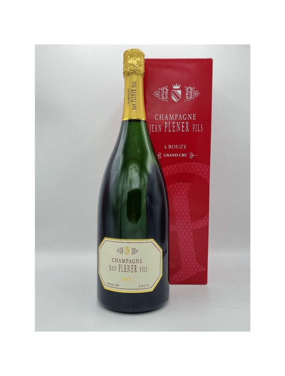 Jean Plener Champagne Grand Cru | Plener Magnum Top kwaliteit Champagne in cadeauverpakking | Liter fles Champagne