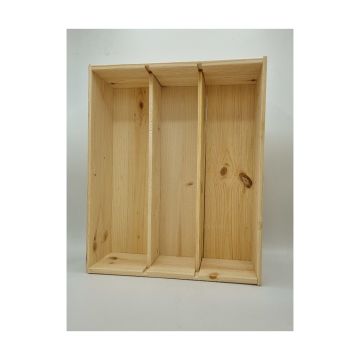 wijnkistje hout 3 flessen